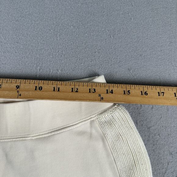 Helmut Lang Jogger Sweatpants Women’s Medium Ivory Cotton Knit Combo L02HW201 - Picture 7 of 16